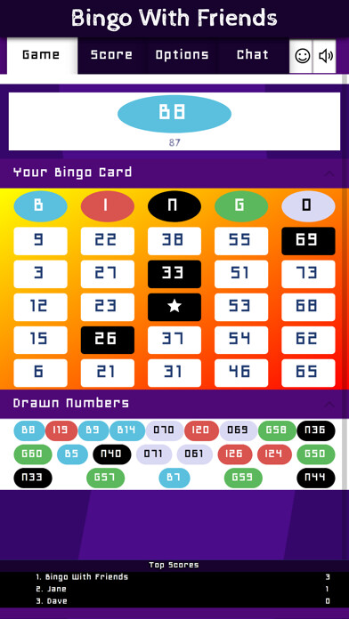 Emulate iPhone app Multiplayer Bingo With Friends using MyAndroid