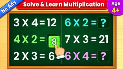 Emulate iPhone app Multiplication Math For Kids using MyAndroid