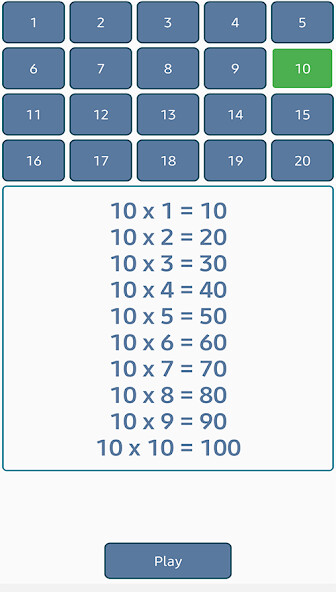 Run android online APK Multiplication table free for kids from MyAndroid or emulate Multiplication table free for kids using MyAndroid
