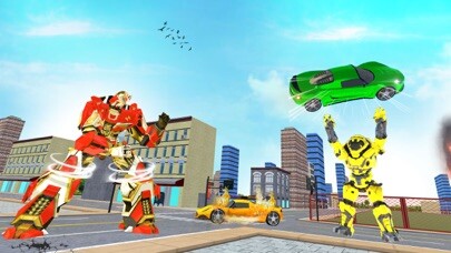 Emulate iPhone app Multi Robot Bus Transformation using MyAndroid