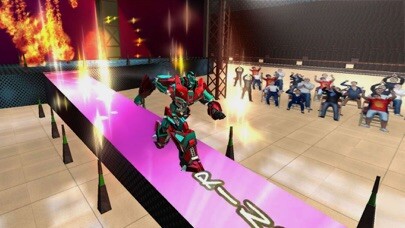 Emulate iPhone app Multi Robot Fighting Games using MyAndroid
