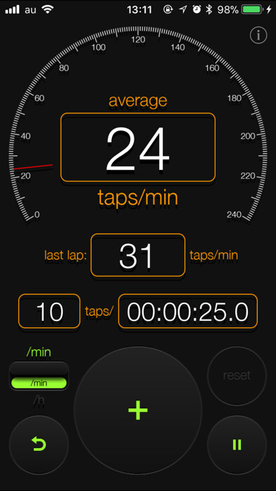 Emulate iPhone app Multi Tachymeter using MyAndroid Emulate iPhone app Multi Tachymeter using MyAndroid
