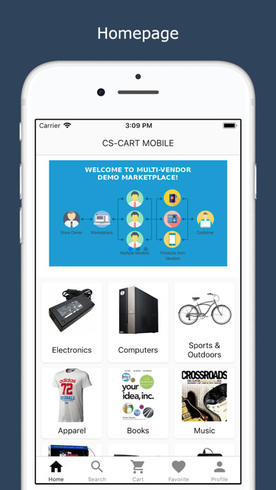 Emulate iPhone app Multi-Vendor App by CS-Cart using MyAndroid Emulate iPhone app Multi-Vendor App by CS-Cart using MyAndroid