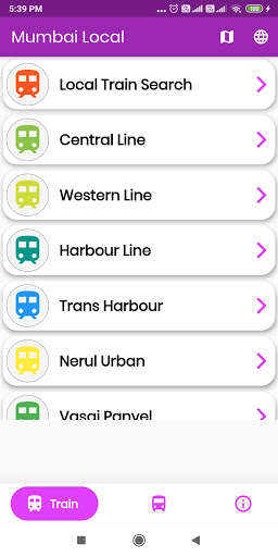 Run android online APK Mumbai Local Train Indicator from MyAndroid or emulate Mumbai Local Train Indicator using MyAndroid