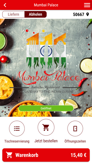 Emulate iPhone app Mumbai Palace using MyAndroid