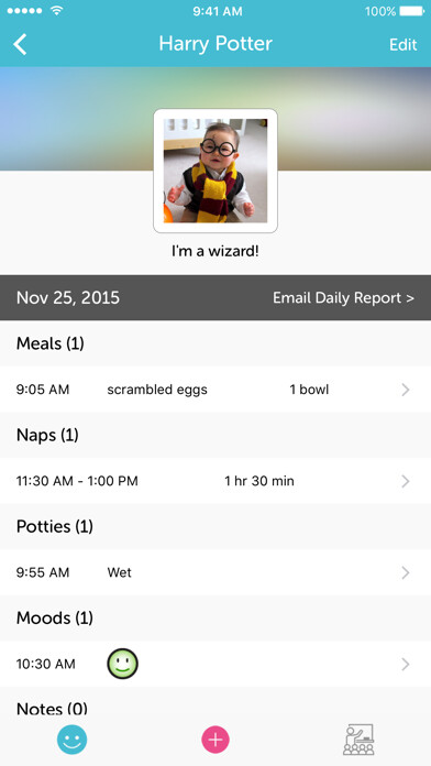 Emulate iPhone app Munchkin Report - Daily Activity Tracking for Childcare Centers and Parents using MyAndroid