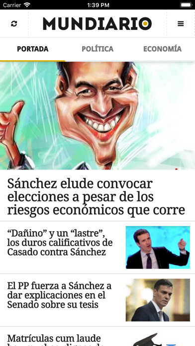 Emulate iPhone app Mundiario using MyAndroid Emulate iPhone app Mundiario using MyAndroid