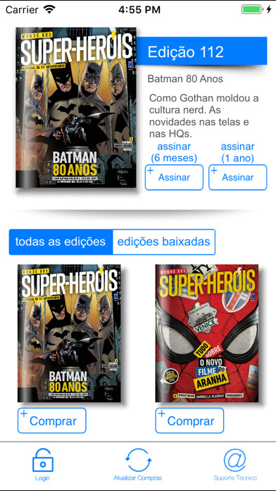 Emulate iPhone app Mundo dos SuperHeróis Revista using MyAndroid Emulate iPhone app Mundo dos SuperHeróis Revista using MyAndroid