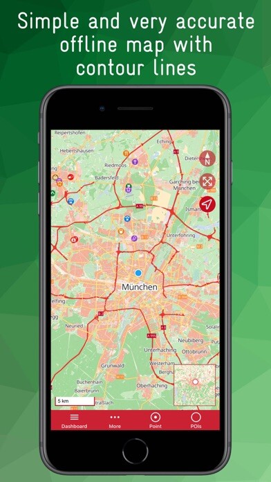 Emulate iPhone app Munich Offline Map using MyAndroid