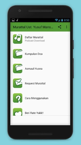 Run android online APK Murattal Ust. Yusuf Mansur Mp3 Full from MyAndroid or emulate Murattal Ust. Yusuf Mansur Mp3 Full using MyAndroid