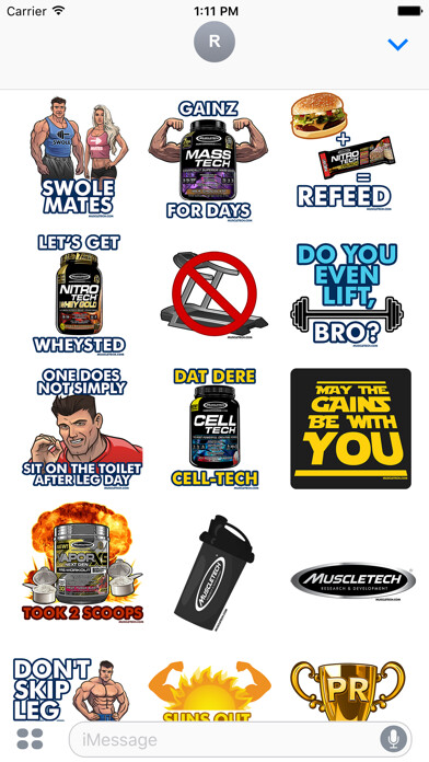 Emulate iPhone app MuscleTech Stickers using MyAndroid Emulate iPhone app MuscleTech Stickers using MyAndroid