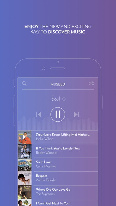 Emulate iPhone app Museed - Rediscover Music using MyAndroid