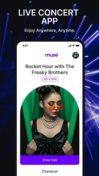 Emulate iPhone app museLIVE: Online Concerts using MyAndroid