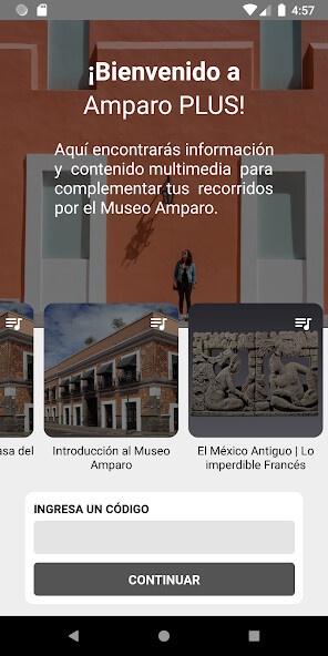 Emulate iPhone app Museo Amparo Plus using MyAndroid