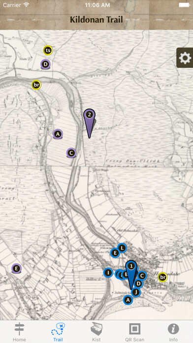 Emulate iPhone app Museum Without Walls: Scotland’s Clearances Trail App using MyAndroid