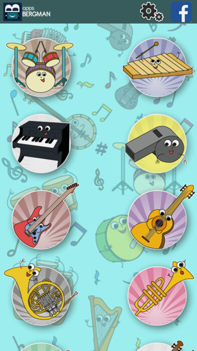 Emulate iPhone app Musical Instruments Drawings using MyAndroid