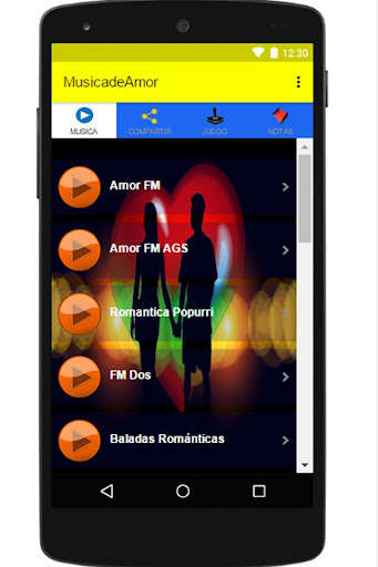 Emulate Android APK Musica Romantica Gratis