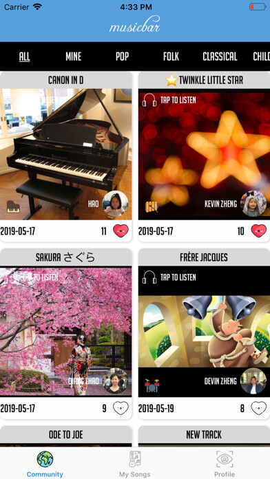 Emulate iPhone app Music Bar using MyAndroid