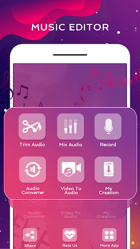 Run android online APK Music Editor,Cut MP3,Recording,Video to Audio from MyAndroid or emulate Music Editor,Cut MP3,Recording,Video to Audio using MyAndroid