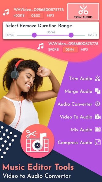 Run android online APK Music Editor Tools - Video to Audio Convertor from MyAndroid or emulate Music Editor Tools - Video to Audio Convertor using MyAndroid