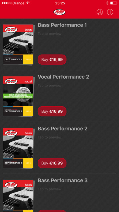 Emulate iPhone app Musicians Institute Bookstore using MyAndroid