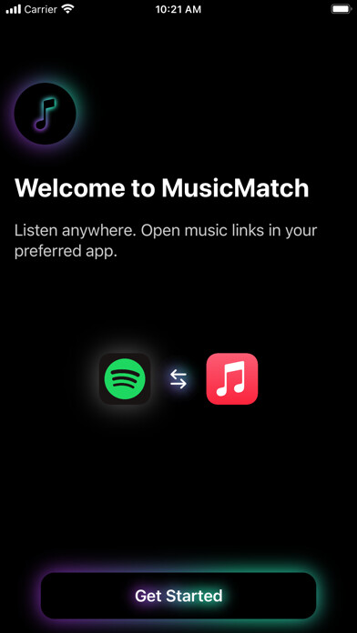 Emulate iPhone app MusicMatch: Listen Anywhere using MyAndroid