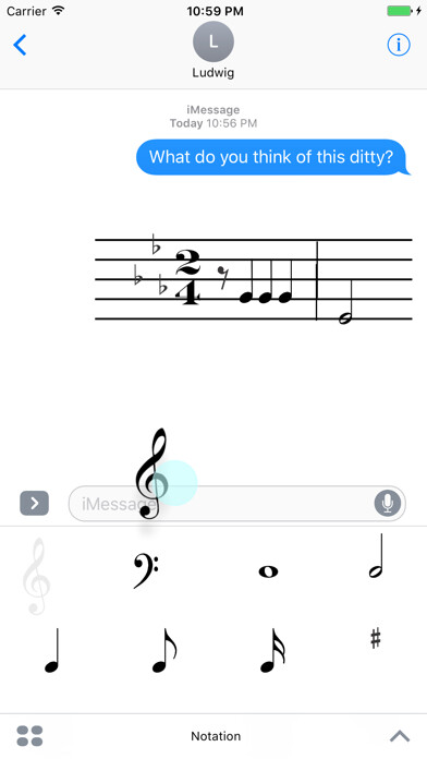 Emulate iPhone app Music Notation Stickers! using MyAndroid Emulate iPhone app Music Notation Stickers! using MyAndroid