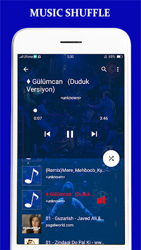 Emulate Music player 2021, MP3 player, audio player from MyAndroid or run Music player 2021, MP3 player, audio player using MyAndroid