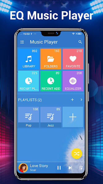 Emulate Music Player - Audio Player from MyAndroid or run Music Player - Audio Player using MyAndroid