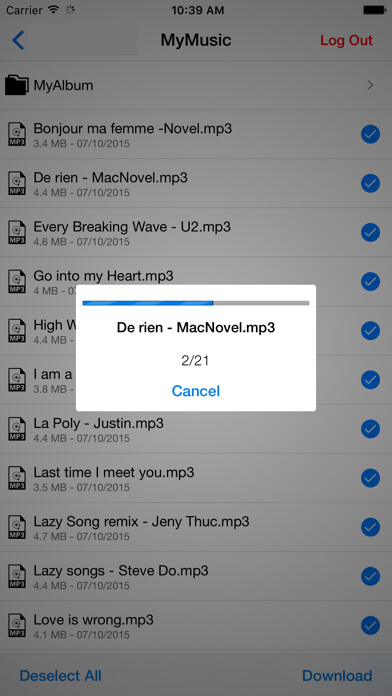 Emulate iPhone app Music Player Pro - MP3 Manager for Dropbox using MyAndroid Emulate iPhone app Music Player Pro - MP3 Manager for Dropbox using MyAndroid