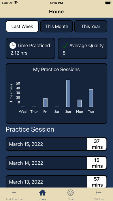 Emulate iPhone app Music Practice Journal using MyAndroid Emulate iPhone app Music Practice Journal using MyAndroid