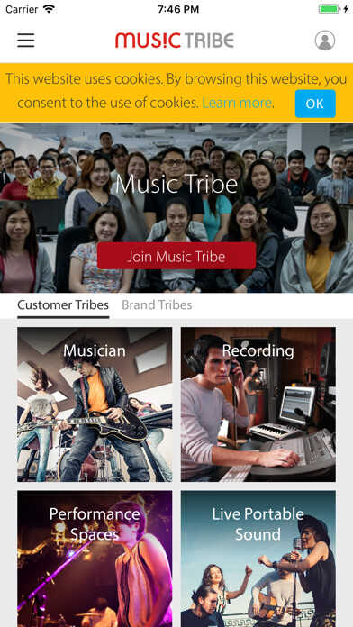 Emulate iPhone app Music Tribe Community using MyAndroid