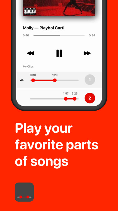 Emulate iPhone app MusiCue: Song Clips Player using MyAndroid