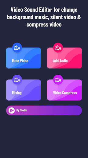 Emulate Music Video Editor - Mute Video, Compress Video from MyAndroid or run Music Video Editor - Mute Video, Compress Video using MyAndroid