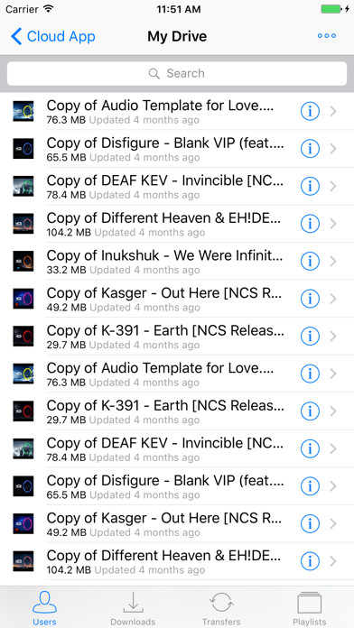 Emulate iPhone app Music Video Player for Cloud Drives using MyAndroid Emulate iPhone app Music Video Player for Cloud Drives using MyAndroid