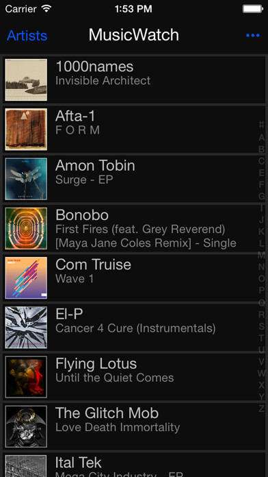 Emulate iPhone app MusicWatch using MyAndroid