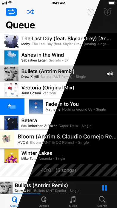 Emulate iPhone app MusiQ Player - Queue Music using MyAndroid Emulate iPhone app MusiQ Player - Queue Music using MyAndroid