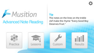 Emulate iPhone app Musition Advanced Note Reading using MyAndroid