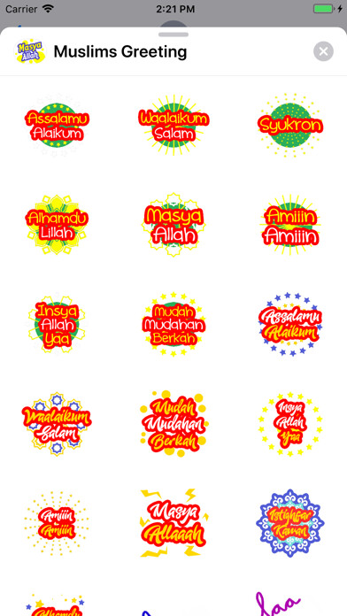Emulate iPhone app Muslim Daily Greetings English using MyAndroid