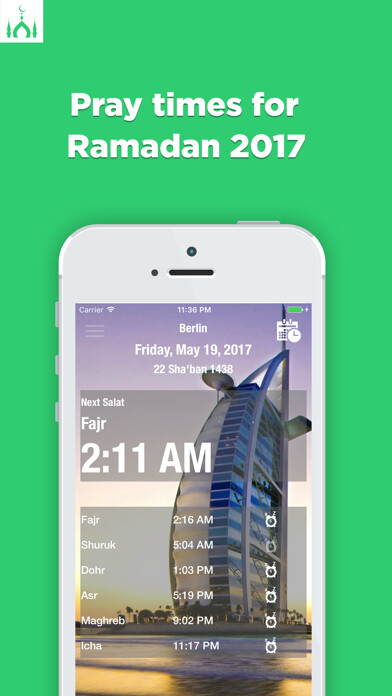 Emulate iPhone app Muslim pray 2019 using MyAndroid