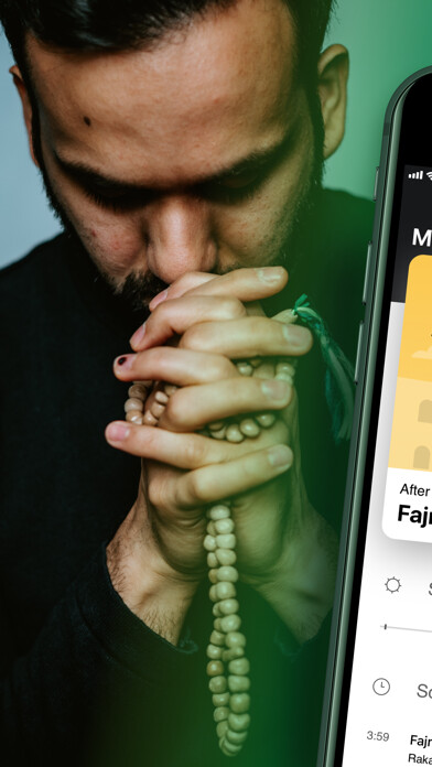 Emulate iPhone app Muslim Pray Times Qibla Finder using MyAndroid