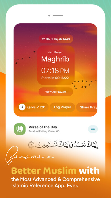 Emulate iPhone app Muslim & Quran Pro: Azan Alarm using MyAndroid