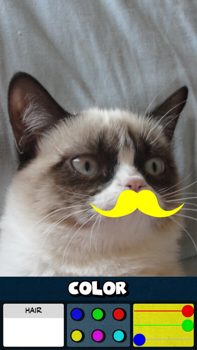 Emulate iPhone app Mustache Color Stickers using MyAndroid Emulate iPhone app Mustache Color Stickers using MyAndroid