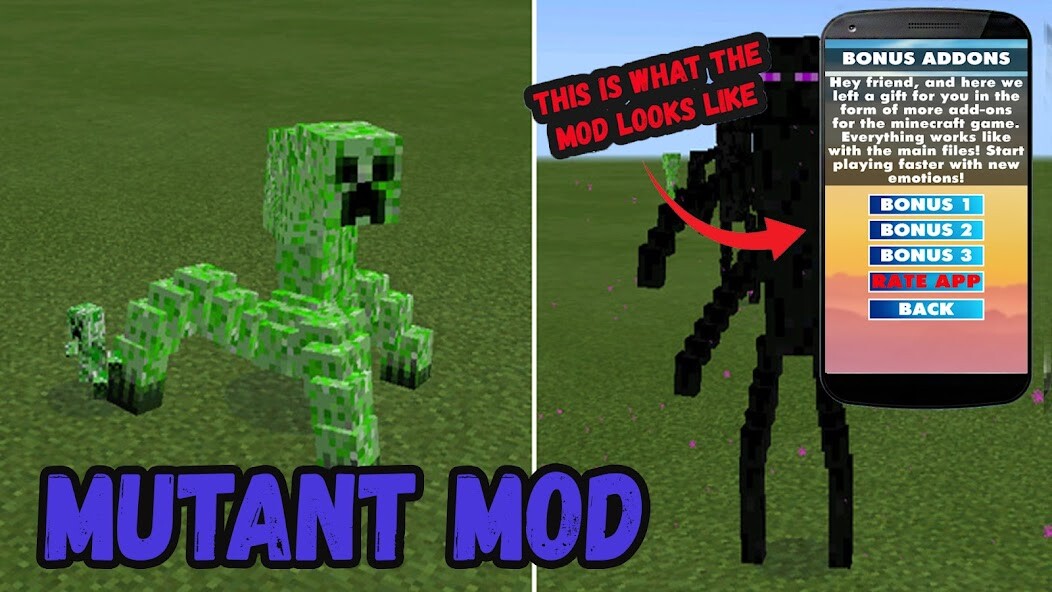 Emulate Android APK Mutant Mod for Minecraft PE Emulate Android APK Mutant Mod for Minecraft PE