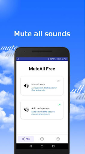 Run android online APK MuteAll Free(Trial) - Mute sounds(Camera etc) from MyAndroid or emulate MuteAll Free(Trial) - Mute sounds(Camera etc) using MyAndroid Run android online APK MuteAll Free(Trial) - Mute sounds(Camera etc) from MyAndroid or emulate MuteAll Free(Trial) - Mute sounds(Camera etc) using MyAndroid