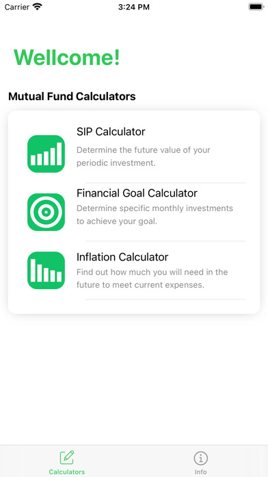 Emulate iPhone app Mutual Fund Calculator - Calc using MyAndroid