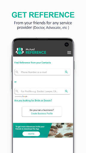 Run android online APK Mutual Reference - Get reference from your friends from MyAndroid or emulate Mutual Reference - Get reference from your friends using MyAndroid