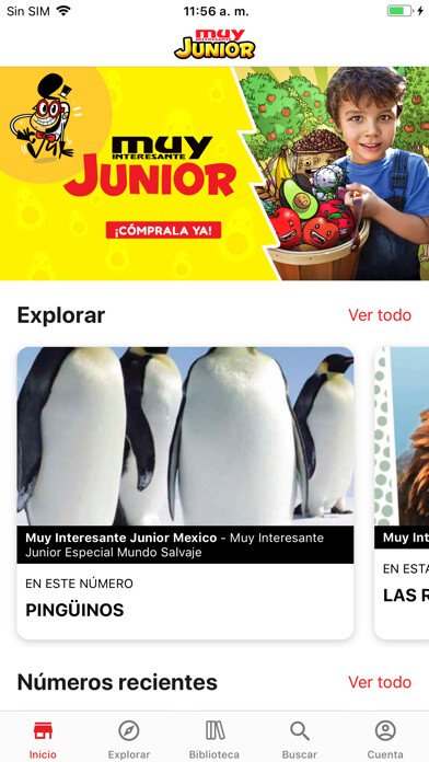 Emulate iPhone app Muy Interesante Junior using MyAndroid