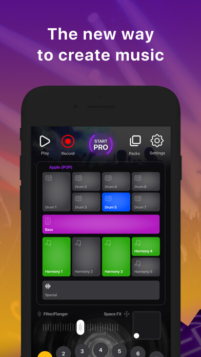 Emulate iPhone app MuzArt Beats - Music Mix Maker using MyAndroid