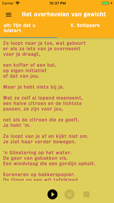 Emulate iPhone app MuzePoezie using MyAndroid